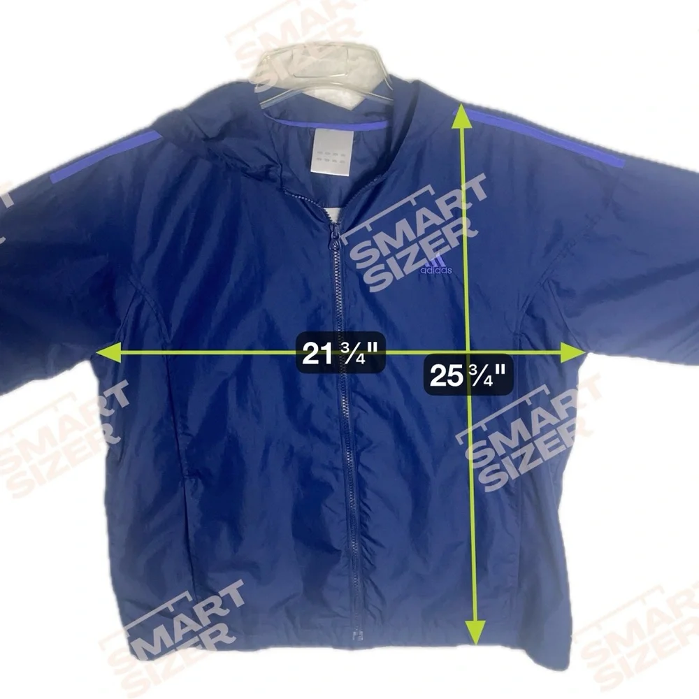 L Y2K Adidas Climaproof Full Zip Hoodie Track warmup Jacket Navy Purple 3 Stripe